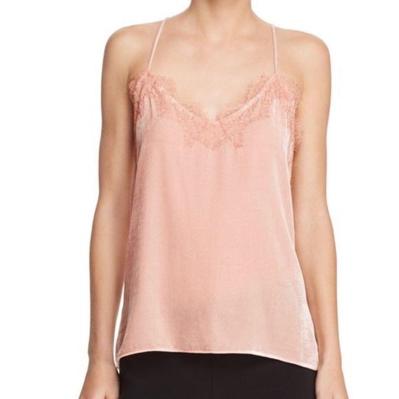 Cami NYC The Racer Velvet Blush Tank Top - Picture 2 of 6